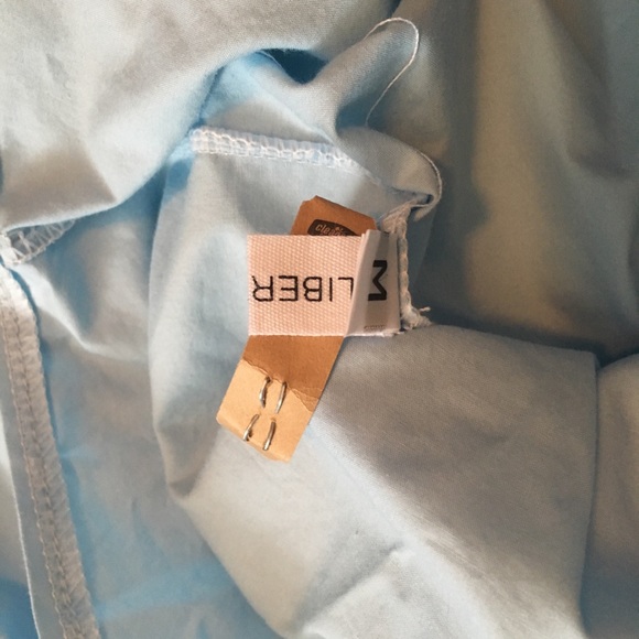 Zara sky blue bell sleeved blouse - Picture 5 of 5